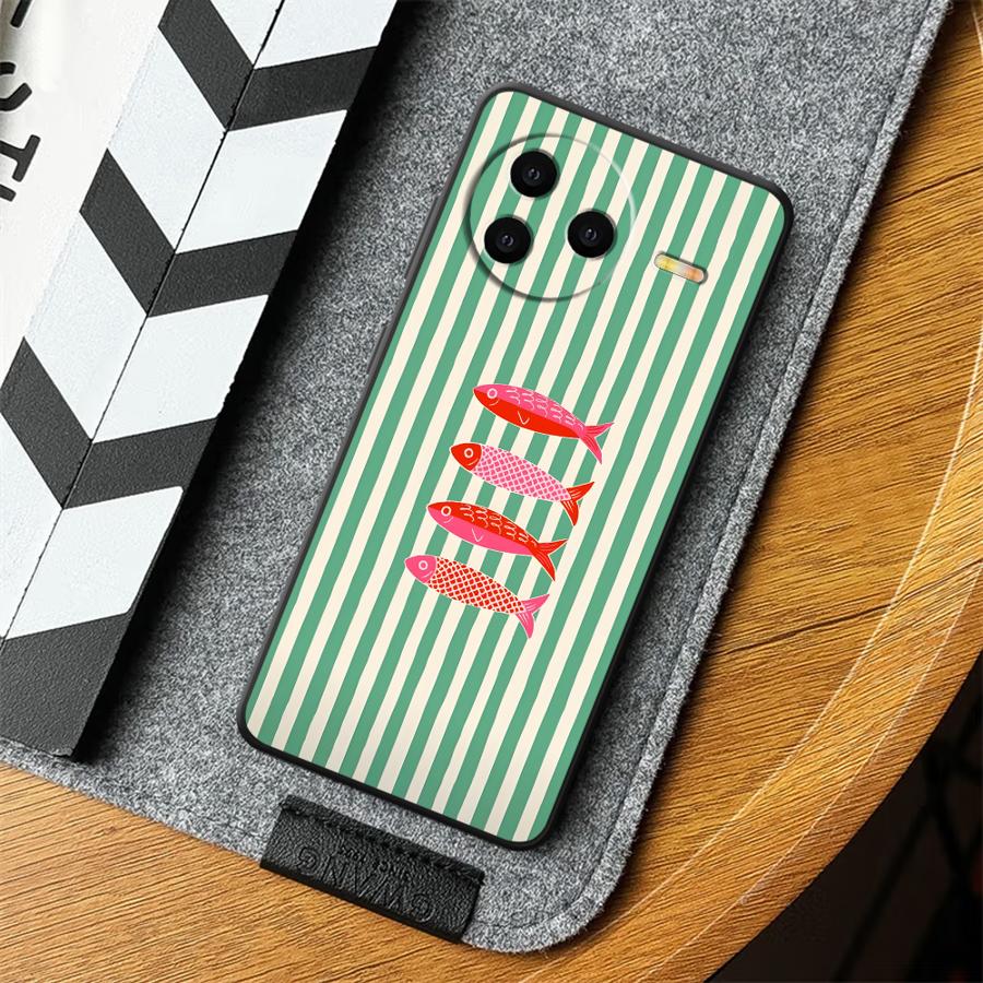 Чехол для телефона Funda для Xiaomi Redmi A1 A2 Plus 13C A4 A5 12C K40 K80 Pro 14C A3 9 10 Мультяшная Креативная Рыба