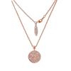 Nsg4001 Austrian Genuine Crystal Rose Gold Long Necklace