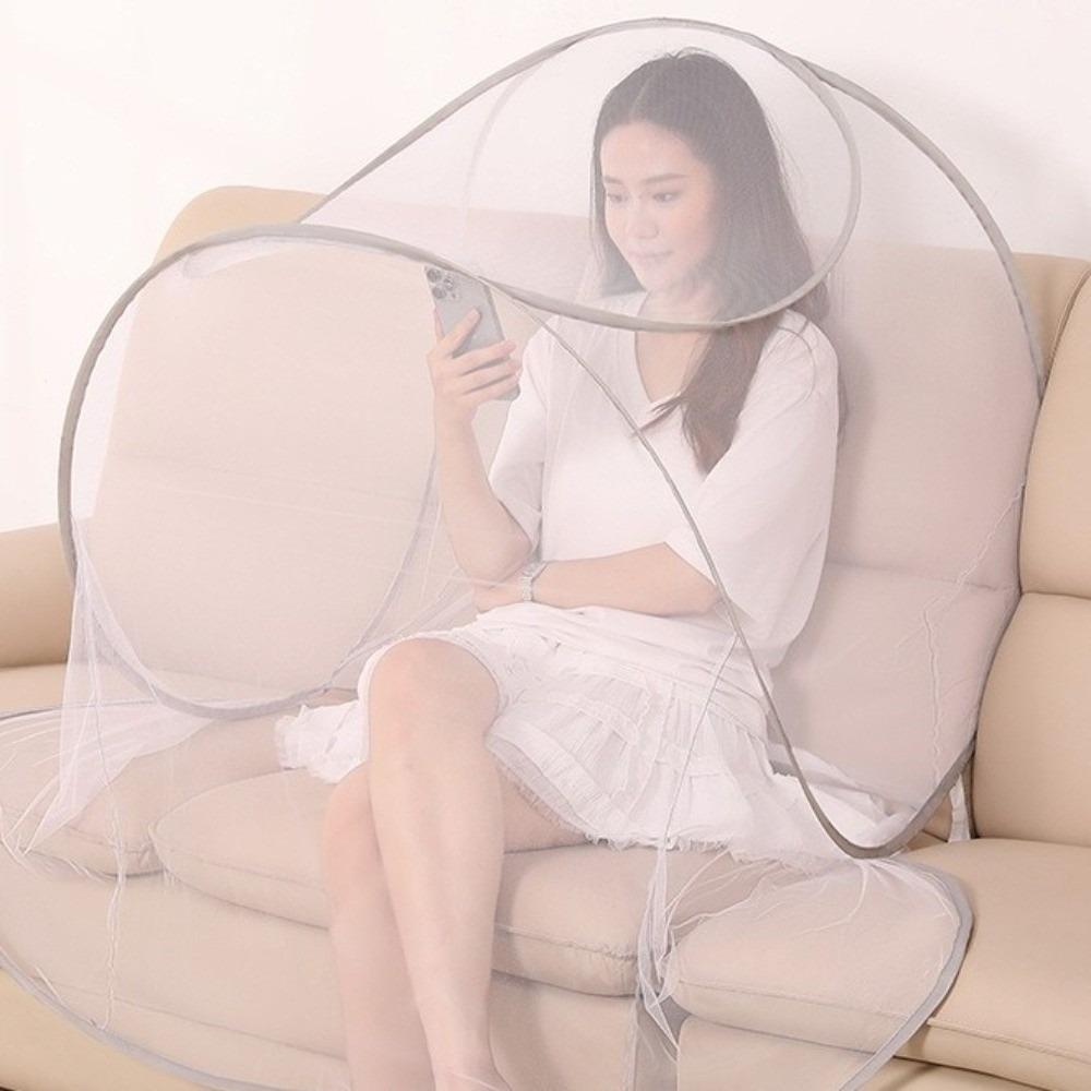 Foldable Mosquito-Proof Net Adjustable Mosquito Net Stand Portable Face Head Mosquito Net Camping