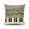 45X45CM Piano Key Wonderful Notes Decorative Pillowcase Car Sofa Art Piece Office Seat Cushion Cover Home Decoration