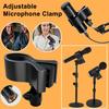 Микрофонный зажим Регулируемый микрофонный зажим для микрофонов с диапазоном внешнего диаметра от 1,26" до 2,36" для сцены церкви студии