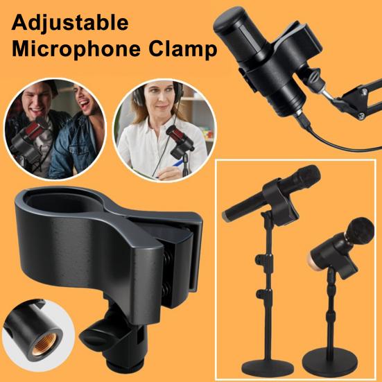 Микрофонный зажим Регулируемый микрофонный зажим для микрофонов с диапазоном внешнего диаметра от 1,26" до 2,36" для сцены церкви студии