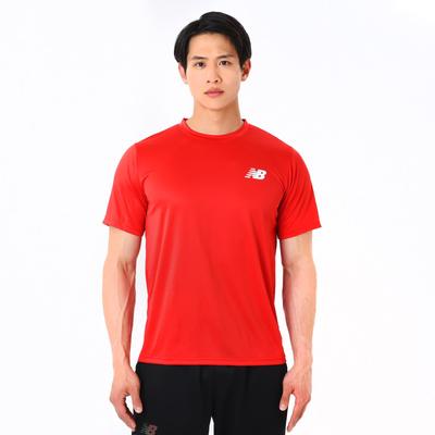 New Balance Training Футболка с коротким рукавом Футболка с коротким рукавом Бег Сухая Быстросохнущая Дышащая RD Мужская (АМТ45401) Мужской (красный)