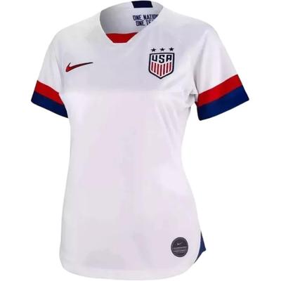 Футболка с коротким рукавом Usa W Nk Brt Stad Jsy Ss Hm Vintage Stripe Detail Logo Print, женская футболка белого цвета AJ4398-100