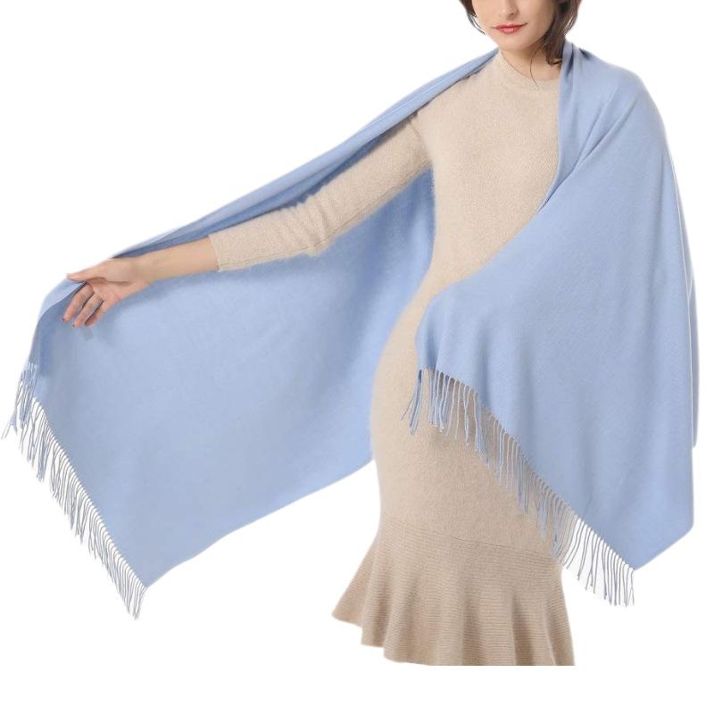 70*200Women's Imitation Cashmere Shawl and Shawl Evening Dress Long Scarf Wedding Bride Bridesmaid Shawl Gift Solid Color Scarf
