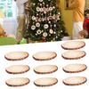 10Pcs/Set Wood Slices Lightweight Hard Round Unfinished Log Pine Chips for Home
