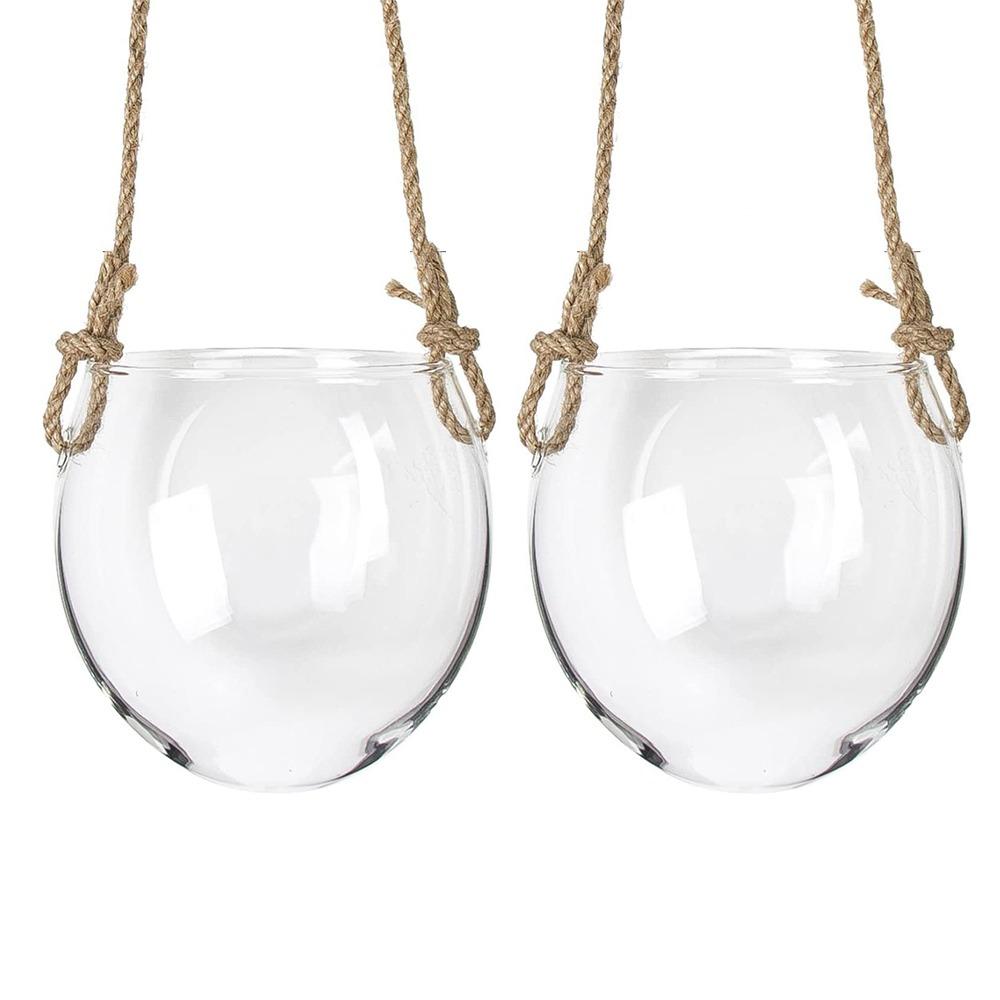 Transparent Hydroponic Hanging Vase Glass Flower Arrangement Bottle Flower Pot Living Room