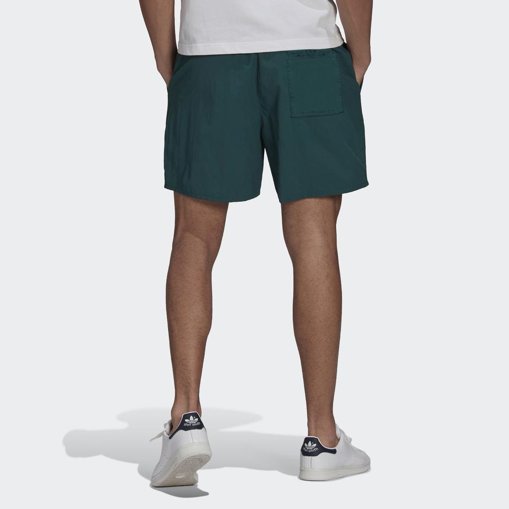 Adidas Originals Trefoil Artist Shorts With Solid Color Pockets And Drawstring Men Shorts Green HA4687