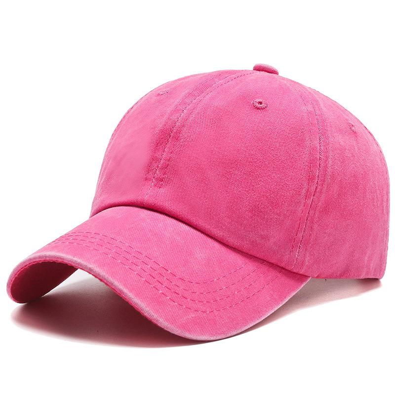 2021 New Men's Baseball Cap Washed Cap Light Plate Couple Hat Solid Color Spring and Autumn Hat Korean Version