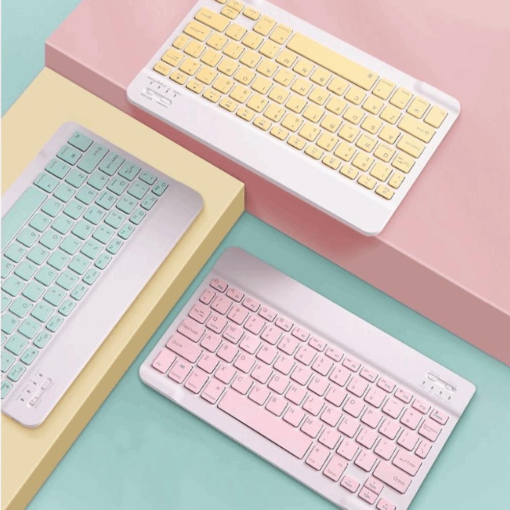 Mini Bluetooth Keyboard Rechargeable Portable Keyboard Ultra Thin Wireless Keyboard Notebook