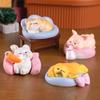Resin Sleeping Animal Ornament Mini Adorable Cat Dog Pig Rabbit Desktop Decoration for Micro-Landscapes Cars