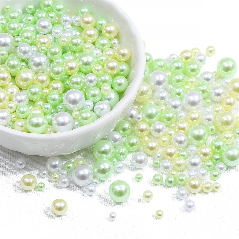 200 шт., 3-8 мм, цветные бусины из АБС-пластика, круглые искусственные жемчужные бусины для самостоятельного изготовления ювелирных изделий, украшения дома, художественный искусственный жемчуг для наполнителей ваз
