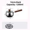 316 Stainless Steel Milk Saucepan with Lid Round Pasta Pot Cookware Stockpot Stovepot for Hotel Camping Restaurant 12 14cm