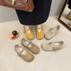 Flat-bottomed Retro Soft-soled Mary Jane Single Shoes for Women's Spring and Autumn New Comfortable and Versatile Doudou Grandma