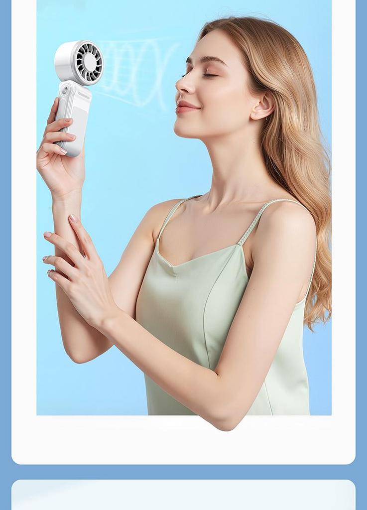 Portable High-Speed Foldable Handheld Fan, Super Powerful Small Neck-Hanging Fan for Outdoor Use