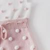 2024 Spring Handmade Wool Baby Jumpsuit - Knitted Wool Ball Romper for Infants