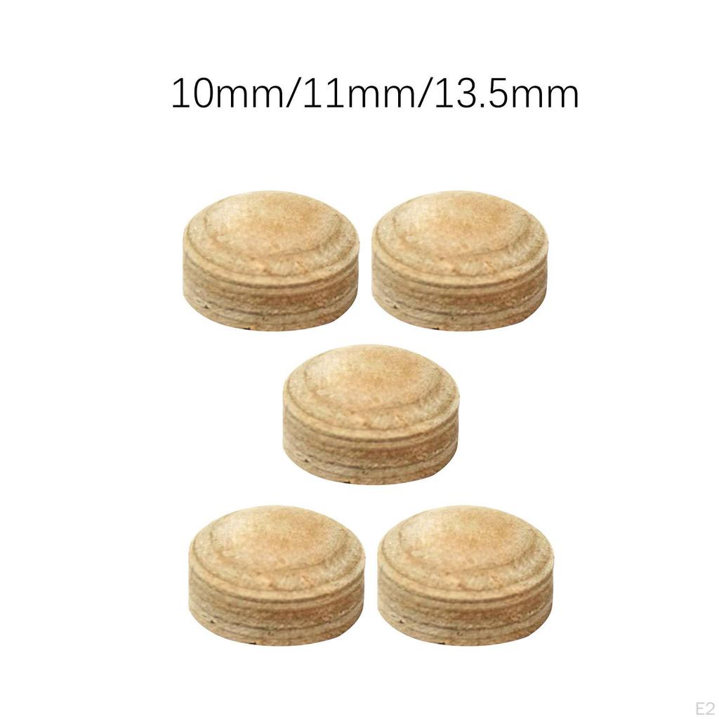 5 Pieces Billiard Cue Tips End 9 Balls, 8 Balls Multiple Layer Protector Pool for Club