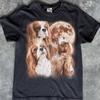 Cavalier King Charles Spaniel Howling Moon Shirt, Distressed Dog Lover Tee