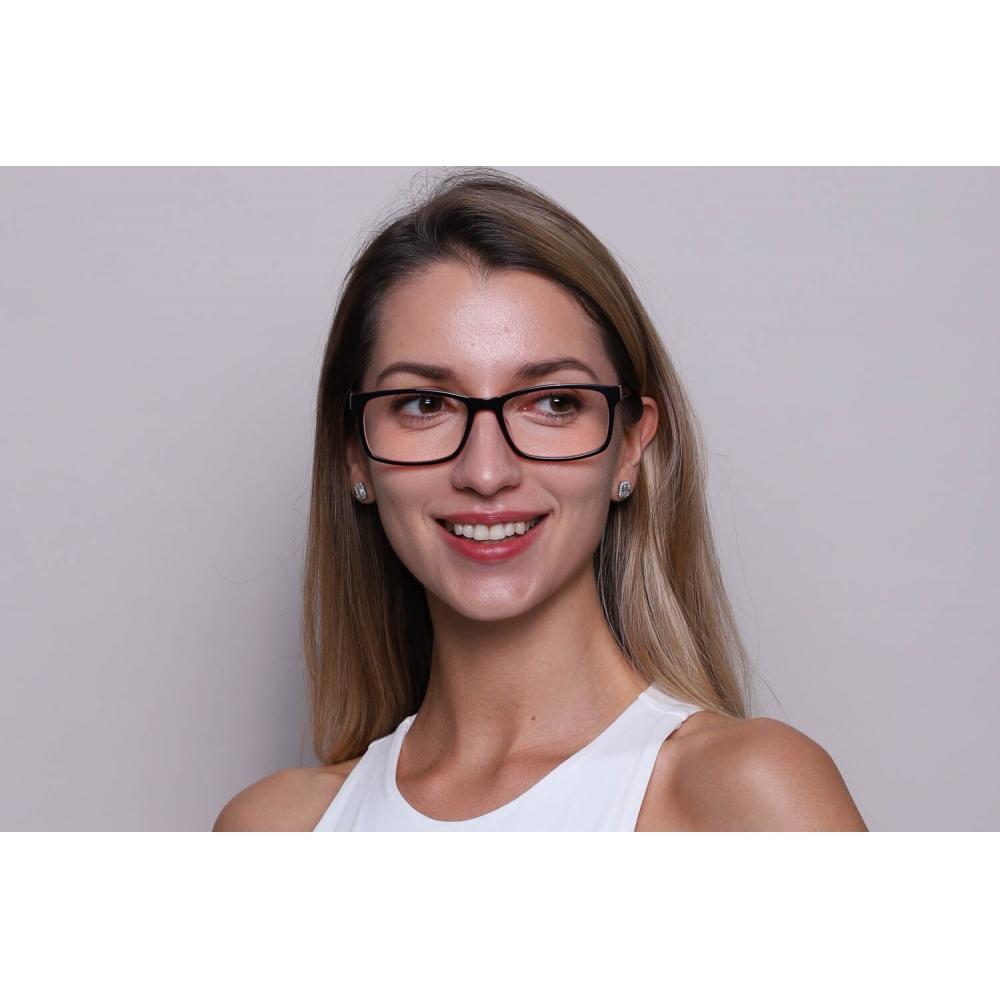 Прямоугольные очки с полной оправой, черные на персиковом, коллекция Smartbuy Chakaia A56d, модные, унисекс