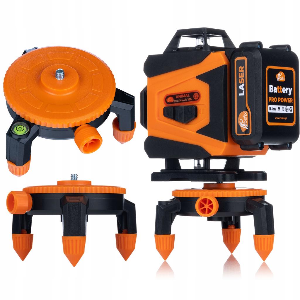 Rosfix Animal Pro Hawk RAPH 16L – Лазерный Крест 16 Линий | IP54 | USB-C | Комплект с Пультом, 2 Литий-ионными Аккумуляторами и Кейсом