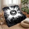 Derby County Football Print Flannel Blanket, Soft Warm Lightweight Throw Blanket for Sofa Bed Camping