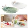 Ceramic Leaf Earrings Ring Jewelry Tray Business Cards Holder Gloss Glazed Snack Plate Multipurpose