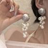 Elegant Grape Shape Earrings Sweet Pearl Beaded Earrings Creative Pear Drop Earrings  Women