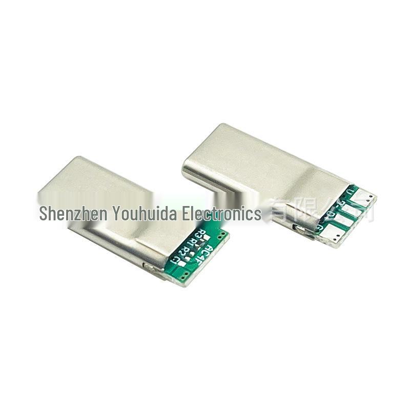 Разъем USB Type-C 24-контактный с пружинными контактами, с держателем для карты и 4-жильным усиленным кабелем