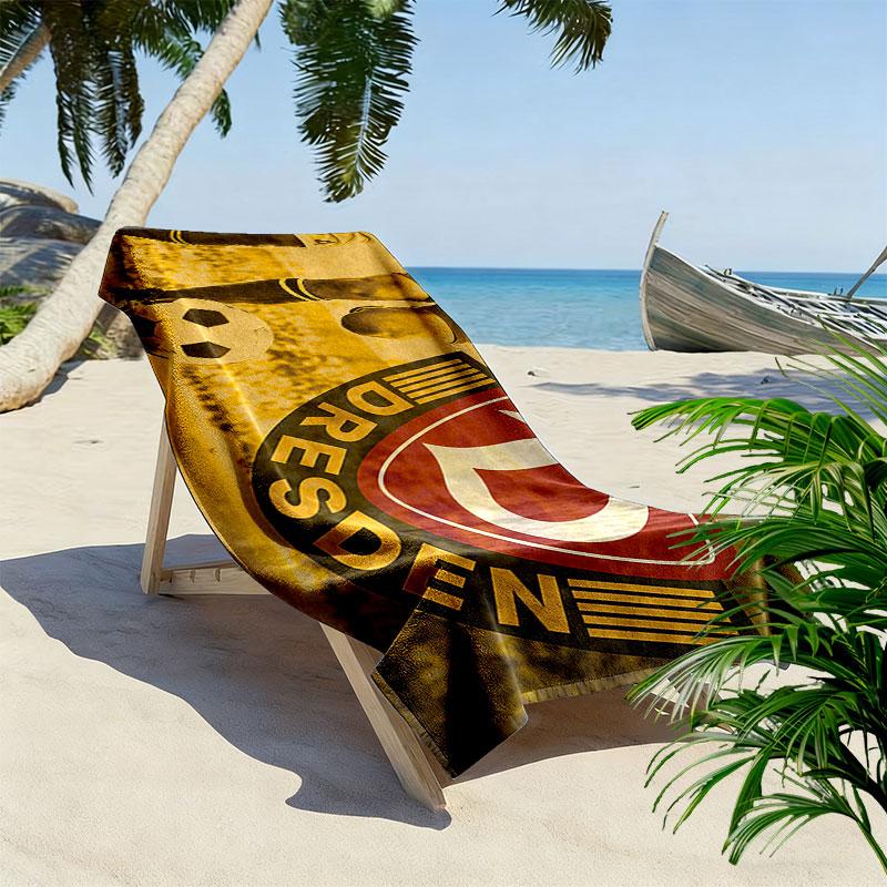 SGD FC Print Beach Towel, Large Soft Quick Dry Towel for Beach Camping Swimming