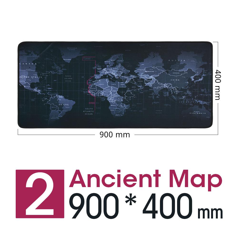 New World Map Speed Locking Edge Large Natural Rubber Mouse Pad Waterproof Game Desk Mousepad Keyboard Mat for Warcraft Dota LOL