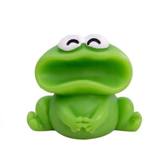 Mini Frog Figurines Cartoon Big Mouth Chorus Frog Statue for Moss Landscape Flower Pot Accessories Resin Miniature Desktop Ornament for Car Home Decor