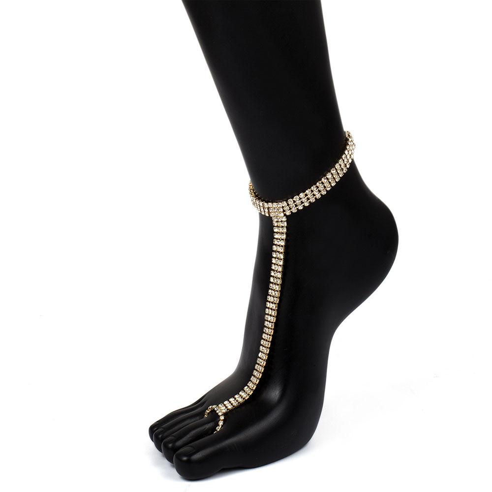 Свадебный браслет на щиколотку с кристаллами, украшение на ногу для женщин, многослойная пляжная цепочка на щиколотку со стразами, рождественский подарок