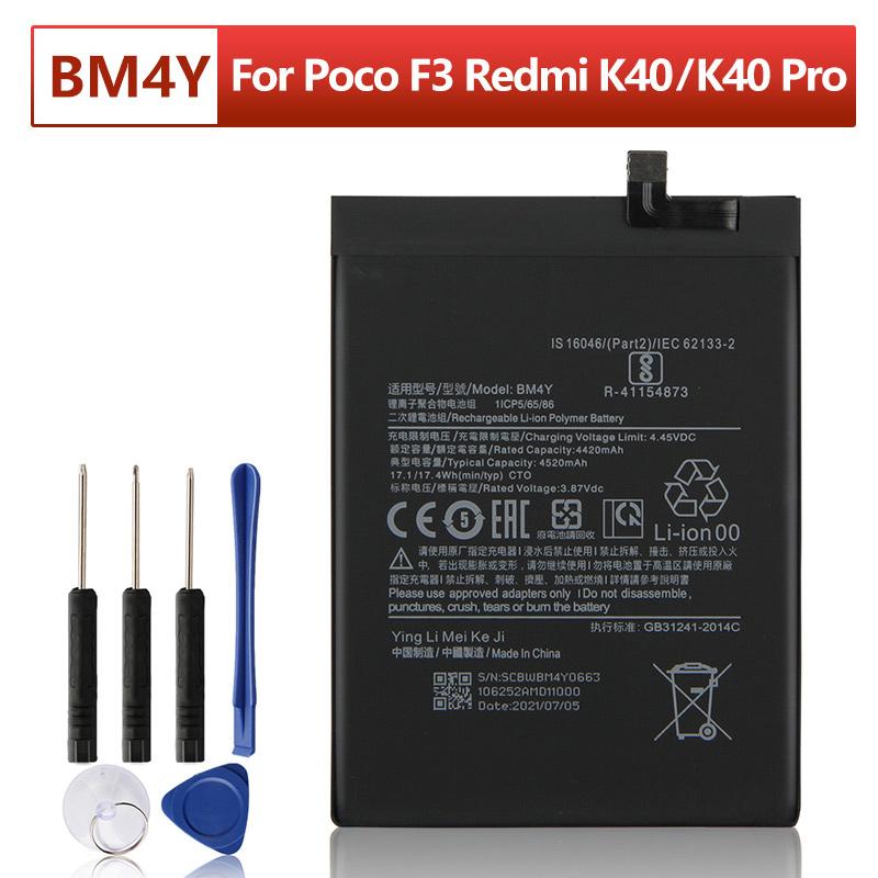 Replacement Phone Battery BM4Y BN57 For Xiaomi Poco F3 Poco X3 Poco X3 Pro Redmi K40 Pro + Free Tools