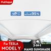 Futhope ModelY Обновленная Пряжка Раздельные Солнцезащитные Шторки Солнцезащитная Шторка для Стеклянной Крыши для Tesla Model Y 2022 Переднее Заднее Люк Лобовое Стекло