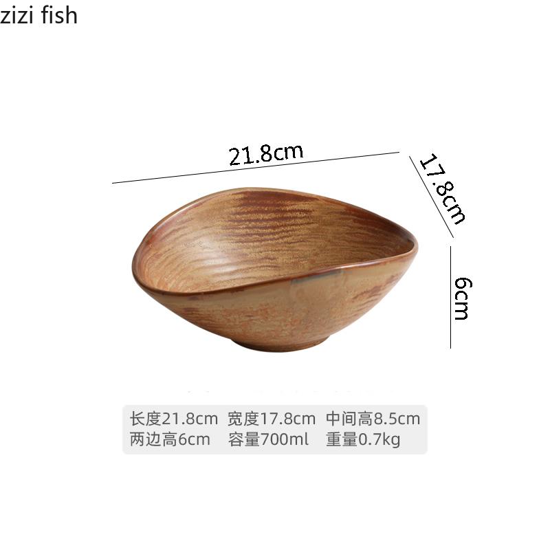 Изменения в печи Ретро Керамическая миска Десертная миска Миска для овса Салатницы Миски для закусок Ресторан Молекулярная кухня Креативная посуда