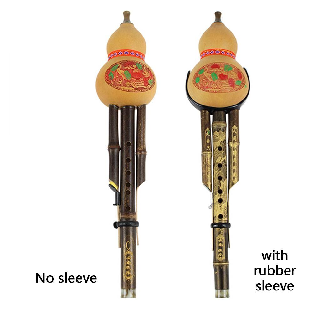 Double sounds Gourd Flute Black Bamboo Hulusi Easy To Play Gourd Bamboo Flauta  Beginner