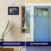 Wireless temperature and humidity meter weather clock home thermometer weather station LCD  wall mounted large color screen