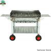 Роскошный мангал 4-х колесный со створчатыми окнами с выдвижными ящиками с ламой гриль барбекю гриль уголь закуски набор инструментов