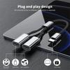 3 In 1 Type C Male To Double USB C Female Splitter Portable USB Y Splitter Cable Type C Hub For U Disk Gaming Handle PD Devices
