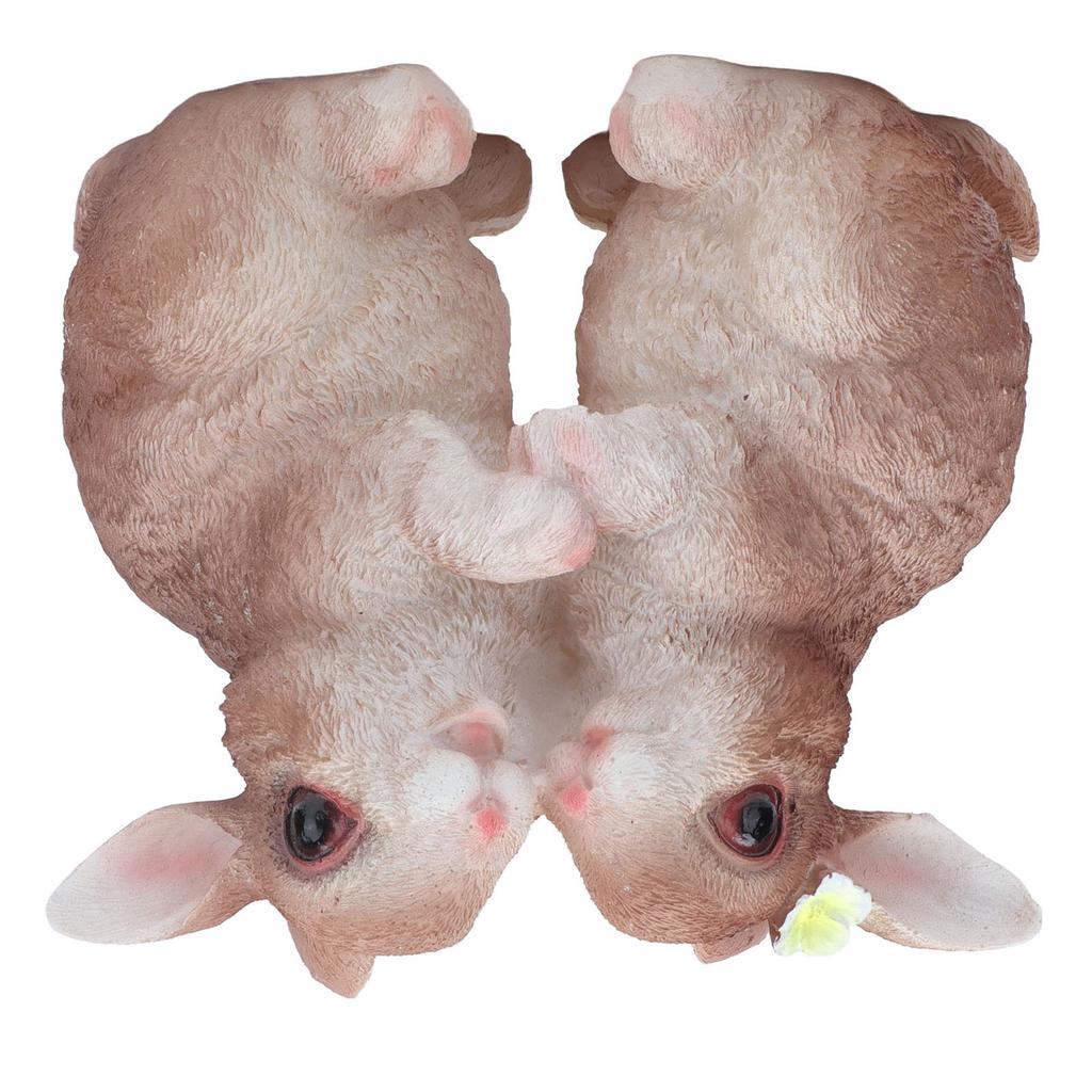 Garden Bunny Statues Resin Crafts Decorations Potted Landscaping Sculpture Animal Models for Lawn Garden