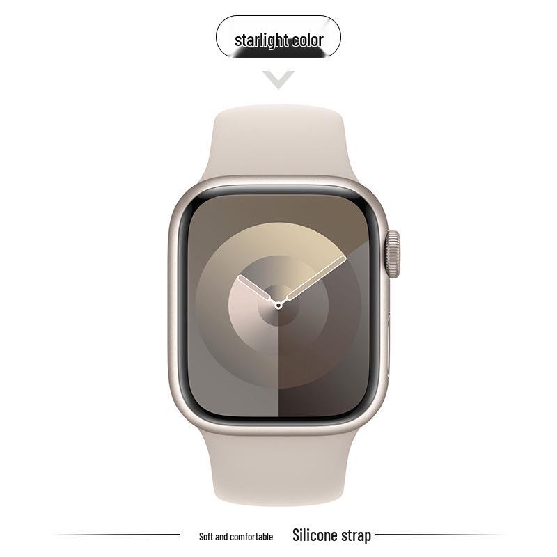 Совместимый силиконовый ремешок для Apple Watch Series 8, 9, 10 и 11 - Новая стандартная модель для девушек (S)
