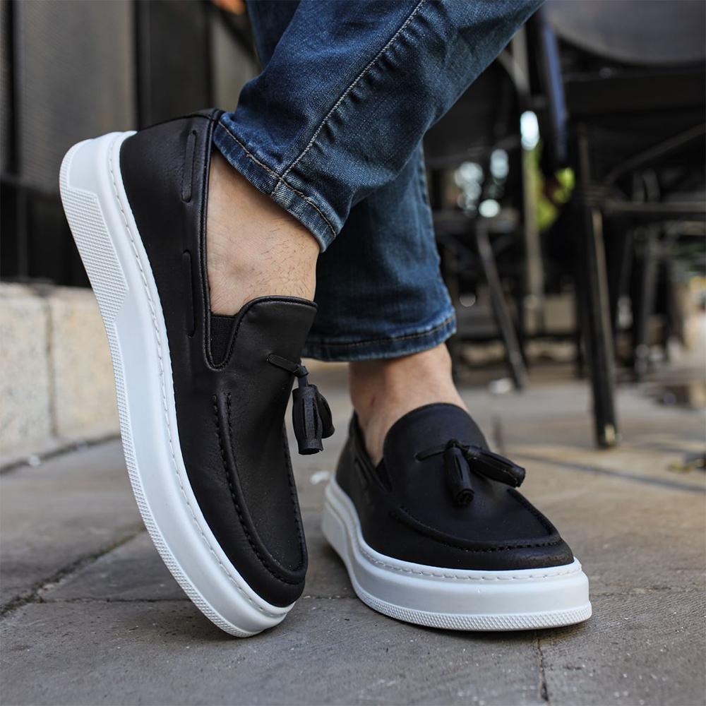 Chekich Мужская обувь, повседневная обувь, черные летние слипоны из искусственной кожи на высокой подошве, удобные модные спортивные классические свадебные офисные костюмы CH127