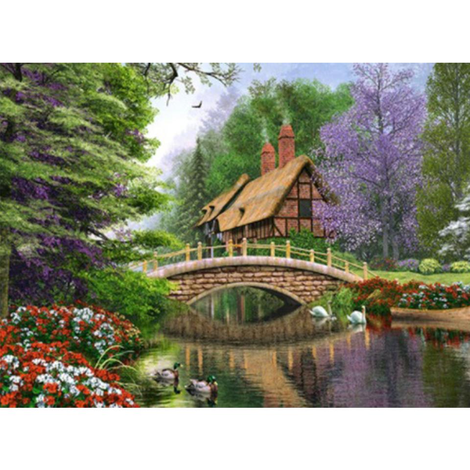 5D DIY алмазная живопись пейзаж горный хрусталь художественная картина полная алмазная вышивка мозаика домашний декор пейзаж комплект для вышивки крестом