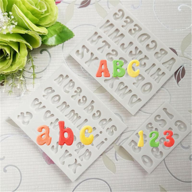 Sugar Craft Capital/Letter/Number Silicone Fondant Mold Cake Decorating Tools Chocolate Mold