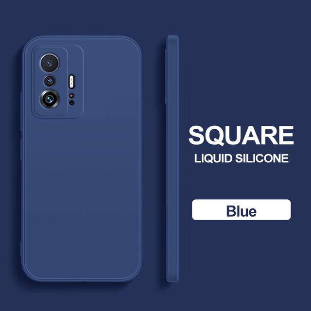 Квадратные чехлы для телефонов из жидкого силикона для Xiaomi Mi11 T 11t Mi11t Pro 12 13T 14 mi 13T pro Мягкий чехол для Xiaomi 11t Pro Задняя крышка