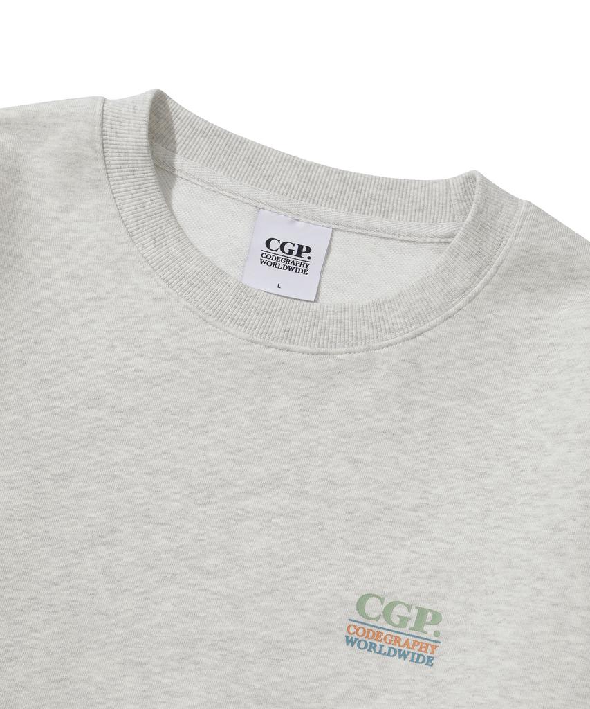 Свитшот CGP с маленьким квадратным цветным логотипом - Овсяный