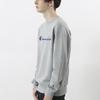 Champion Script Logo Fleece Lined Pullover Crew Neck Sweatshirt Japan Version Unisex Light Gray C3-L023