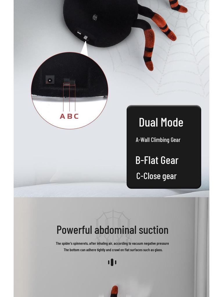 FY878 Радиоуправляемый трюковой автомобиль-паук, лазающий по стенам, со светом - Подарок на Хэллоуин и Рождество
