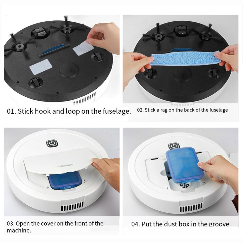 Умный автоматический робот-пылесос с USB, компактный дизайн с передовыми датчиками для уборки различных поверхностей