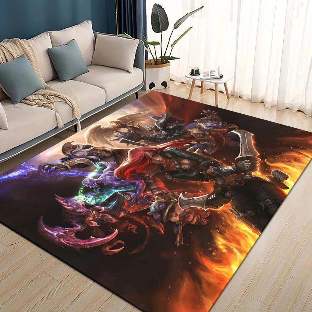 Ковер с 27 стилями Джинкс из League of Legends LOL, мультяшный коврик для гостиной, спальни, дома, украшение для дивана, нескользящий коврик для игр детей